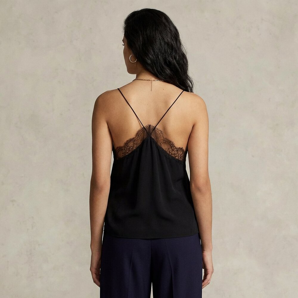 New, Polo Ralph Lauren Silk Lace Camisole - Picture 2 of 16